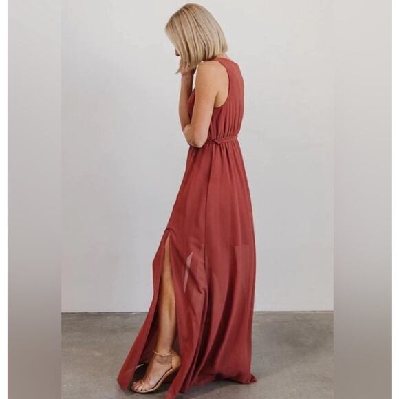 Baltic Born Hera Maxi Dress XS Berry Chiffon - Picture 2 of 12